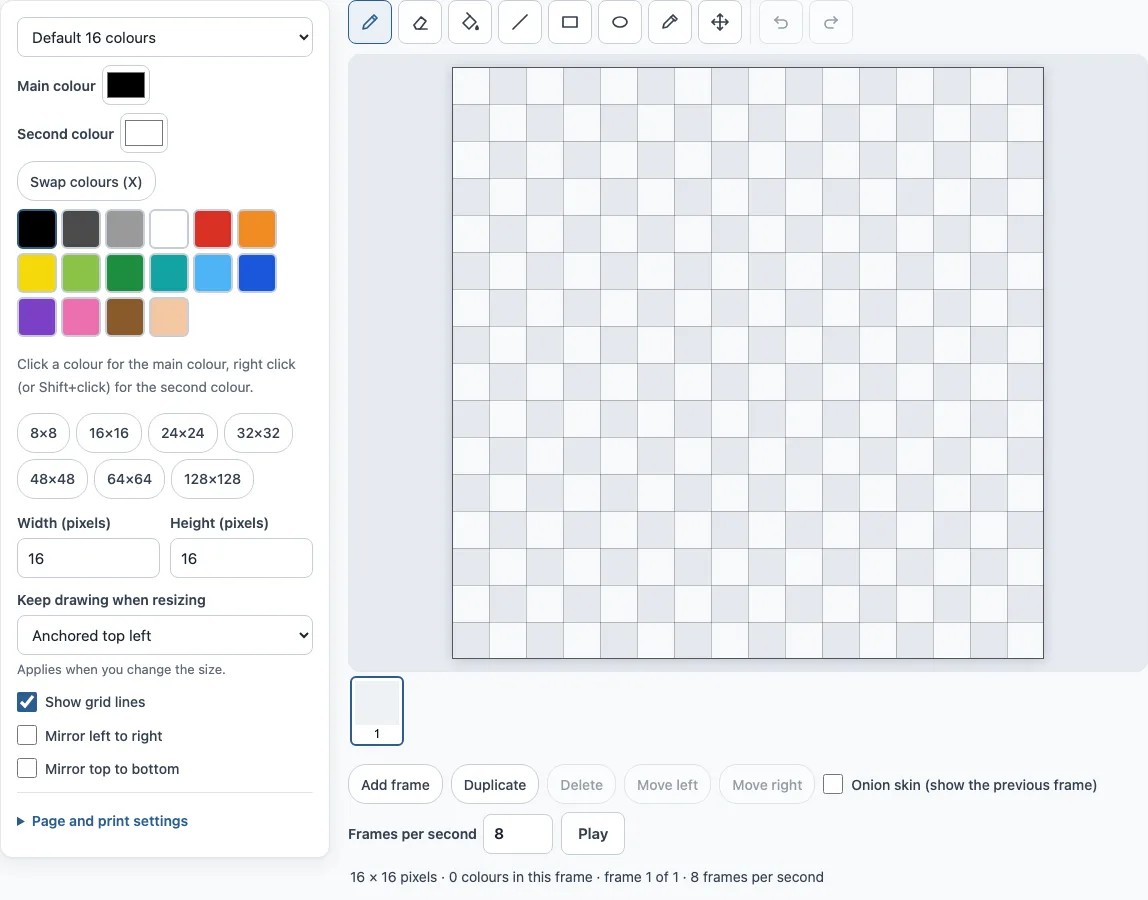 Pixel art maker example
